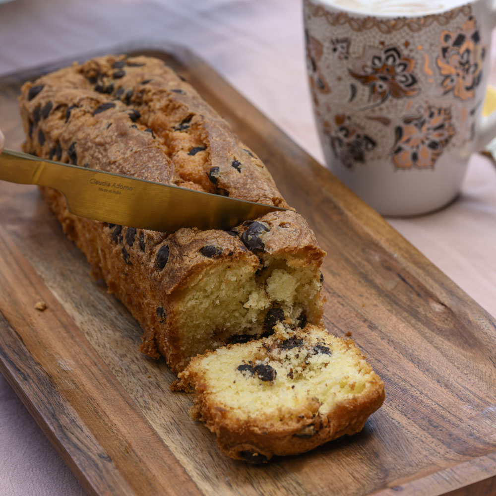Budin mediano vainilla con chips