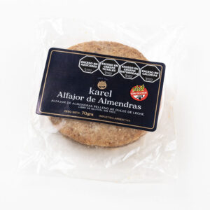 Alfajor de almendra con dulce de leche