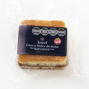 Cuadrado de coco y dulce de leche